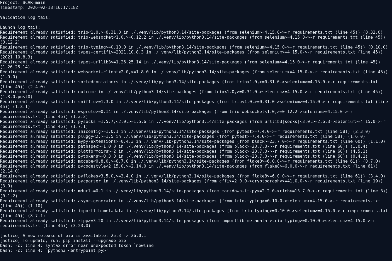 BCAR-main screenshot