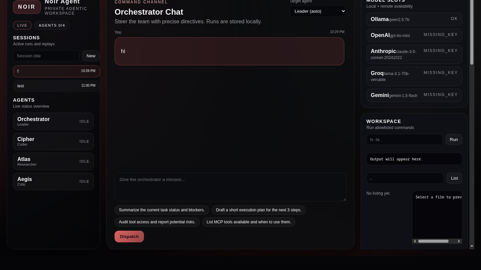 noir-agent screenshot